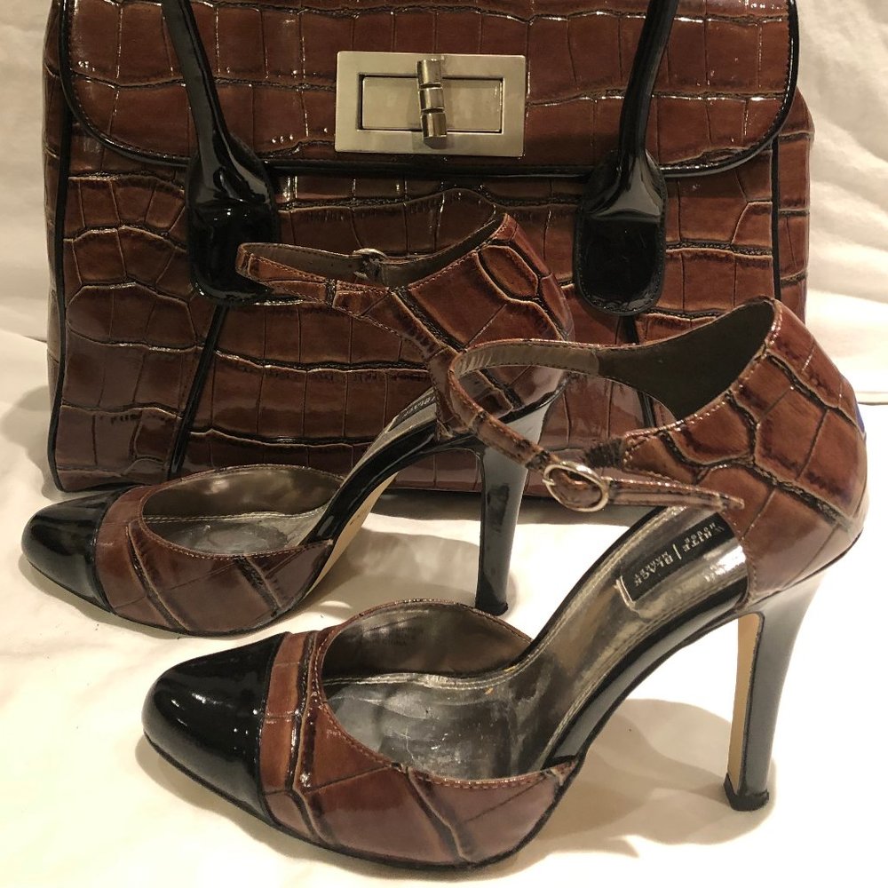 W.H.B.M Animal Print High Heels and Bag